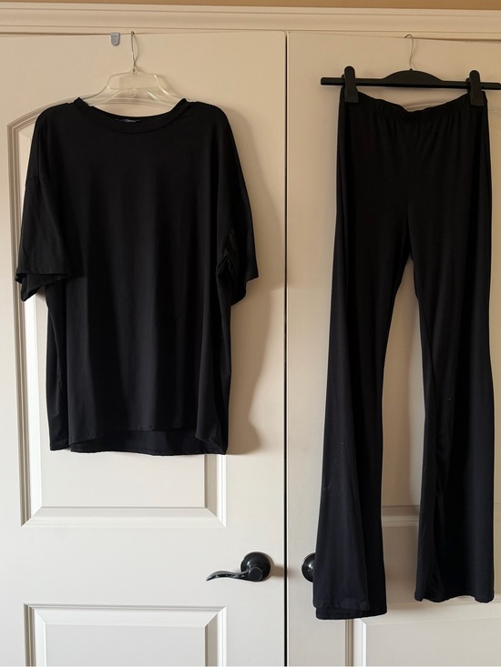 Fashion Nova Pants - Fashion Nova Black Wide-Leg Lounge Pants